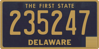 DE license plate 235247