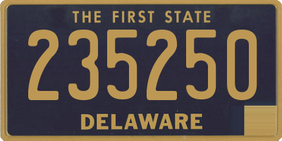 DE license plate 235250