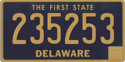 DE license plate 235253