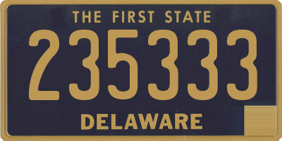 DE license plate 235333
