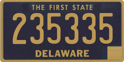 DE license plate 235335