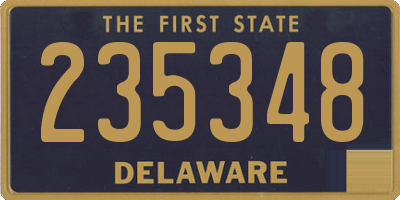 DE license plate 235348