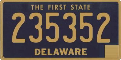 DE license plate 235352