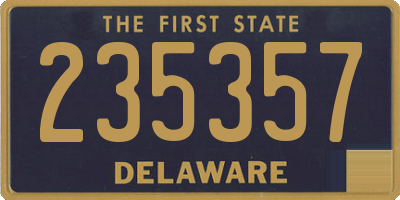 DE license plate 235357