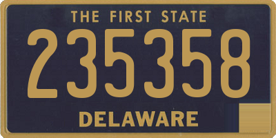 DE license plate 235358