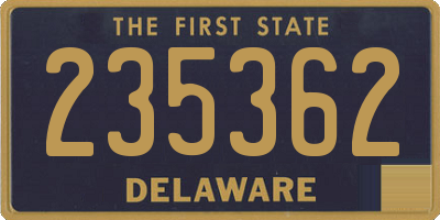 DE license plate 235362