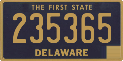 DE license plate 235365