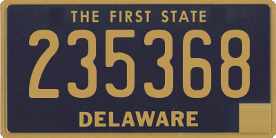 DE license plate 235368