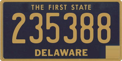 DE license plate 235388