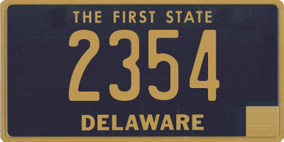 DE license plate 2354