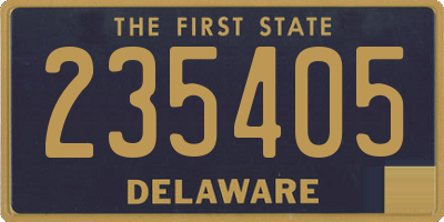 DE license plate 235405