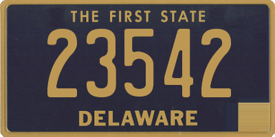 DE license plate 23542