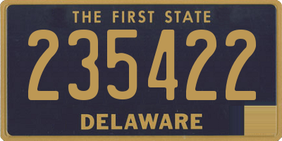 DE license plate 235422