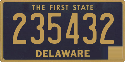 DE license plate 235432
