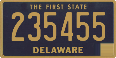 DE license plate 235455