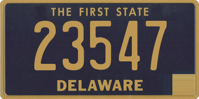 DE license plate 23547