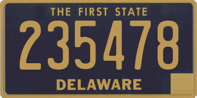 DE license plate 235478