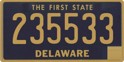 DE license plate 235533