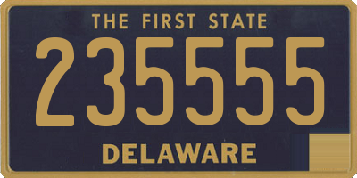 DE license plate 235555