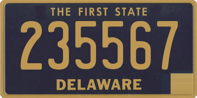 DE license plate 235567