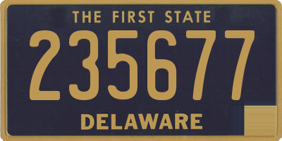 DE license plate 235677