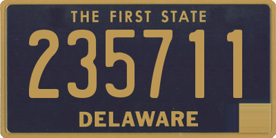 DE license plate 235711