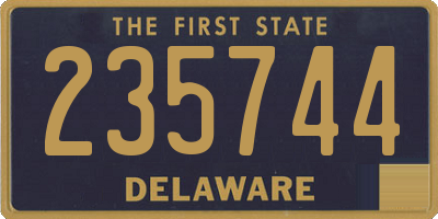 DE license plate 235744