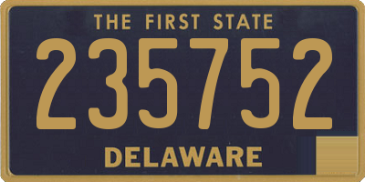 DE license plate 235752