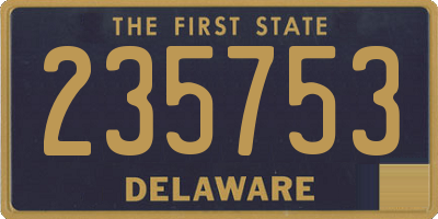 DE license plate 235753