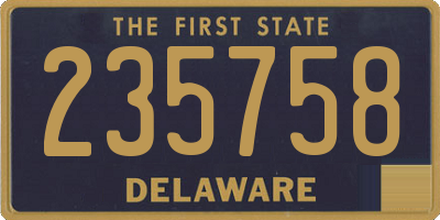 DE license plate 235758