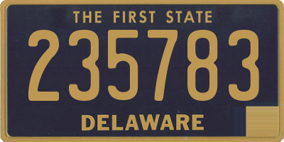 DE license plate 235783