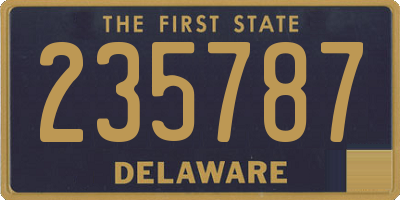 DE license plate 235787