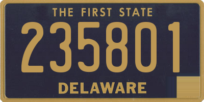 DE license plate 235801