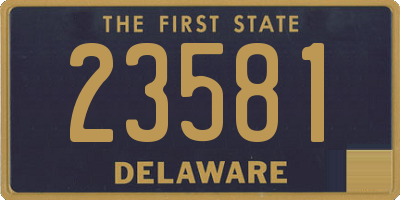 DE license plate 23581