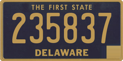 DE license plate 235837