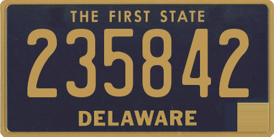 DE license plate 235842