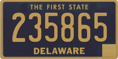 DE license plate 235865
