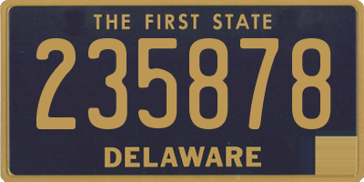 DE license plate 235878
