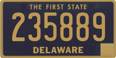 DE license plate 235889