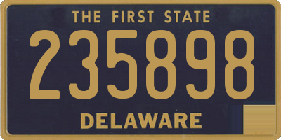 DE license plate 235898