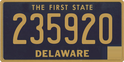 DE license plate 235920