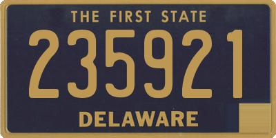 DE license plate 235921