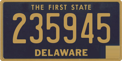 DE license plate 235945