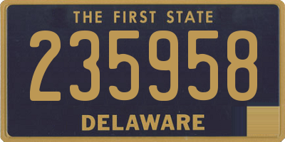 DE license plate 235958