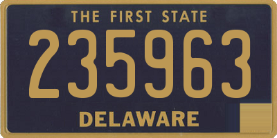 DE license plate 235963