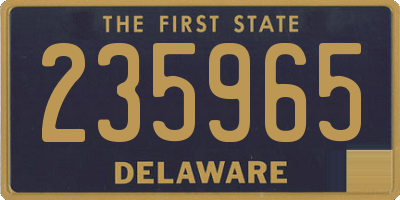 DE license plate 235965