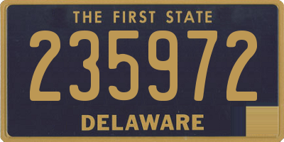 DE license plate 235972