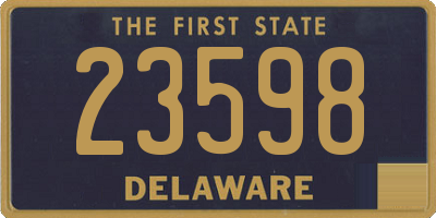 DE license plate 23598