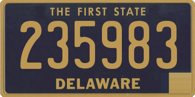 DE license plate 235983