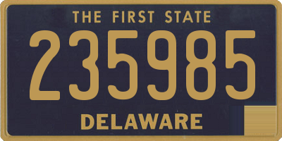 DE license plate 235985